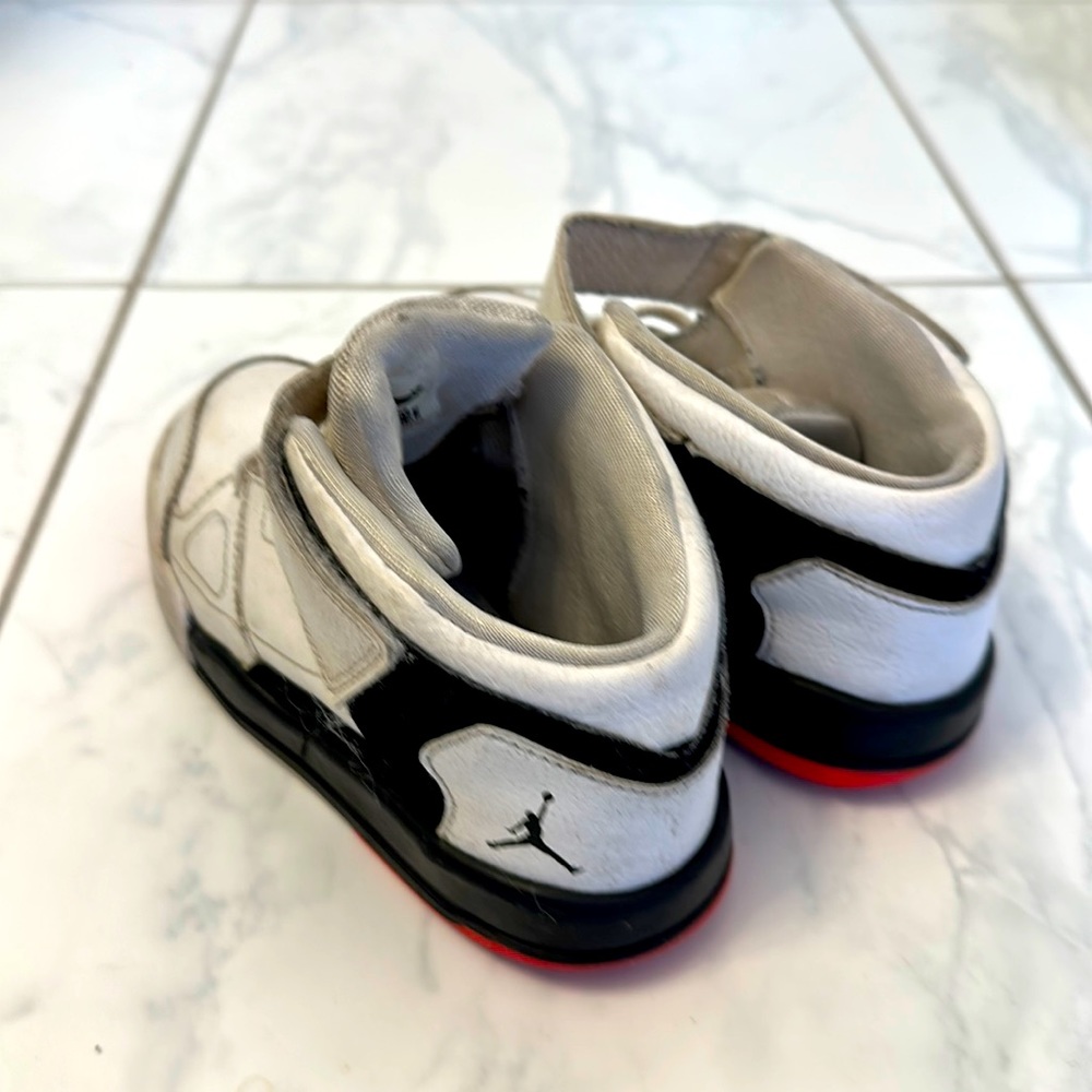 Nike Air Jordan Toddler Sz 10c Flight Club 91 White/Red Sneakers, Used